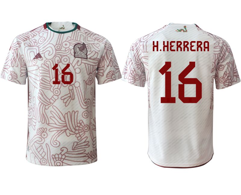 Men 2022 World Cup National Team Mexico away aaa version white 16 Soccer Jerseys